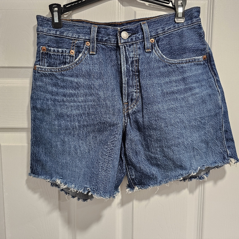 Woman's Levi's 501 Blue Jean Shorts